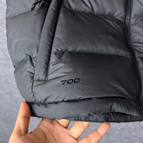 The‎ North Face 700 Fill Down Vest Womens Small Black Pink Lined Puffer - Picture 3 of 9